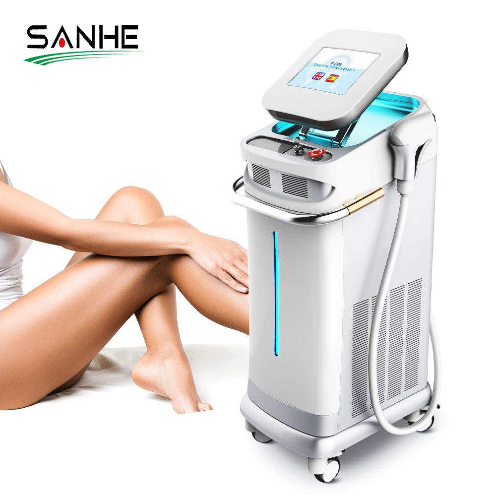 SANHE Best Selling High Power 800W Diode Laser 3 Waves 808Nm 600W Hair Removal Machine For Commercial