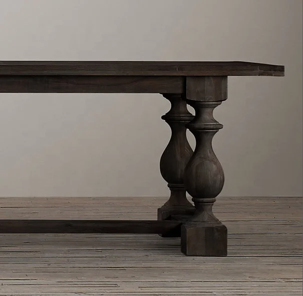 WISEMAX FURNITURE Antique American Design Solid Wood Dining Table Living Room Dining Room Light Luxury Tables