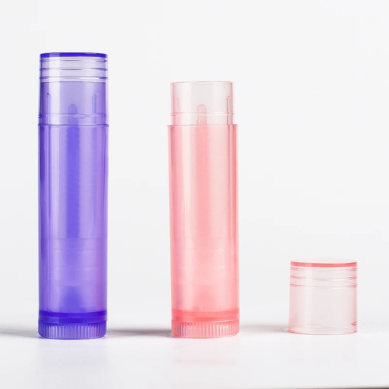 Wholesale 5g White Transparent Empty Chapstick 4g Lip Gloss Container Black Lip Balm Tubes