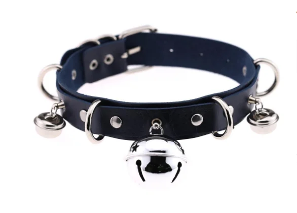 Cosplay Collars New Leather Bell Collars Role Play Exaggerated Personality Neckwear