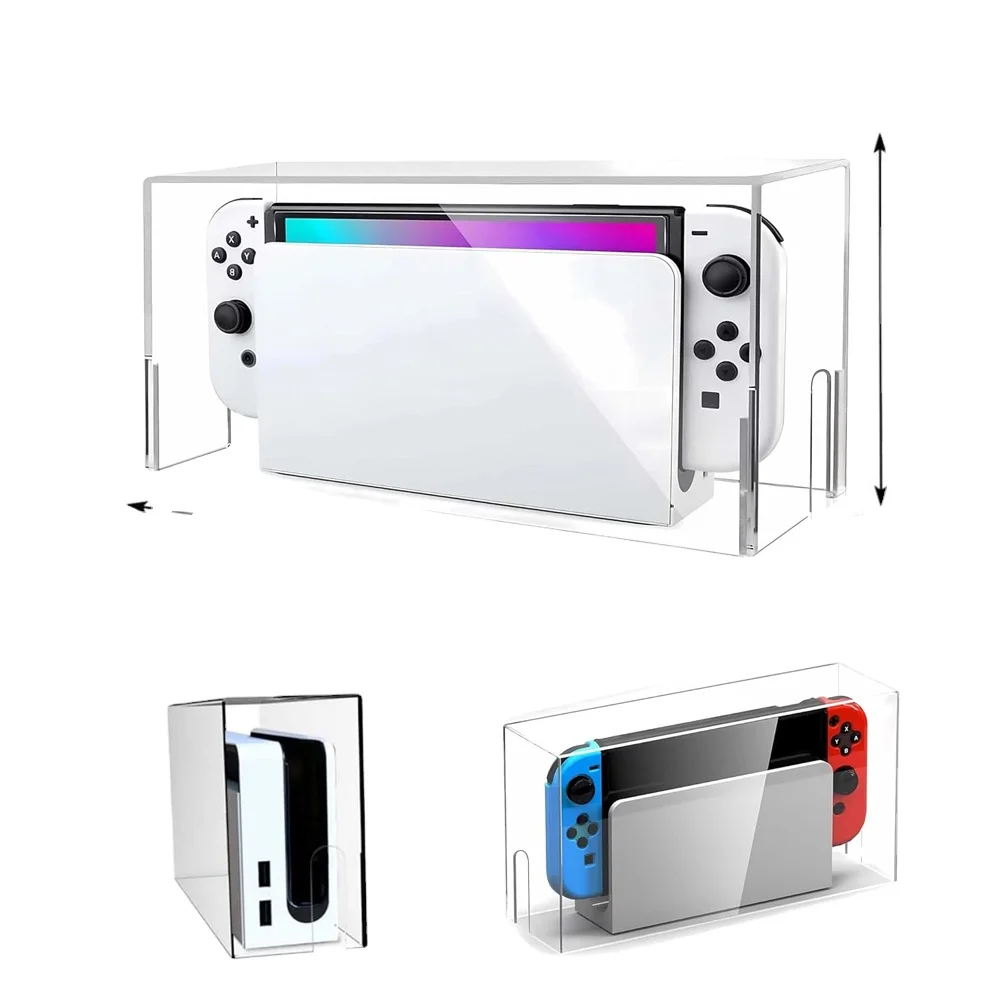 Acrylic Protective Dustproof Transparent Cover For Nintendo Switch/ Switch Oled Game Console