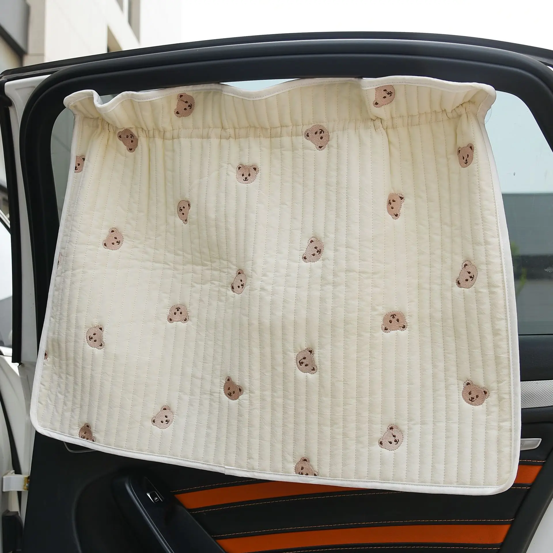 Embroidered universal curtain car window sunshade cartoon side window sunshade anti-ultraviolet children baby children sunscreen