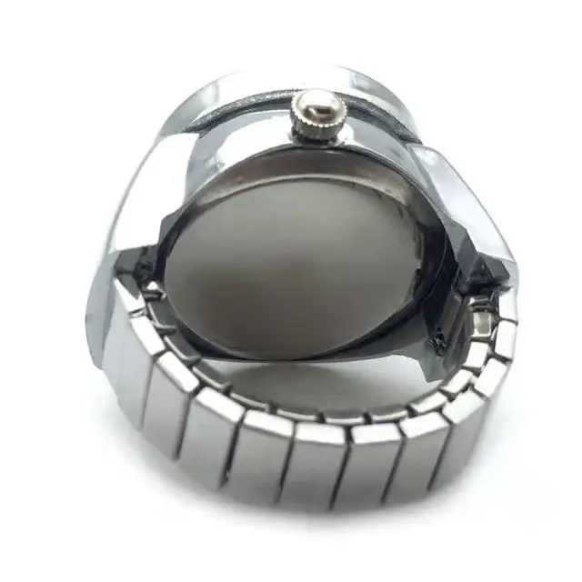 Colorful Leopard Style Easy To Open Cover Japan Movement Quartz Watch Luxury Diamond Men Finger Ring Watch