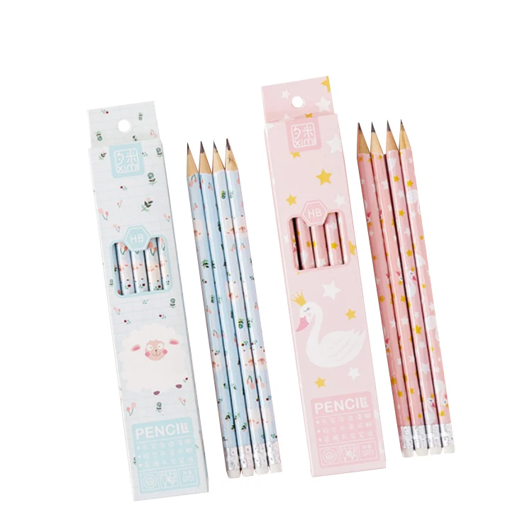 2024 High Quality Custom CMYK Printing Paper Box School Children Stationery Box Pencil Packaging