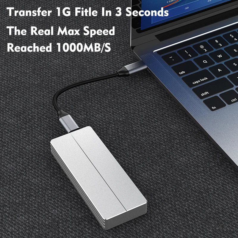 Guanchen Thunderbolt 3 Nvme M.2 SSD Enclosure Case 40Gbps 4TB Thunderbolt External Hard Drive Case Adapter for SSD
