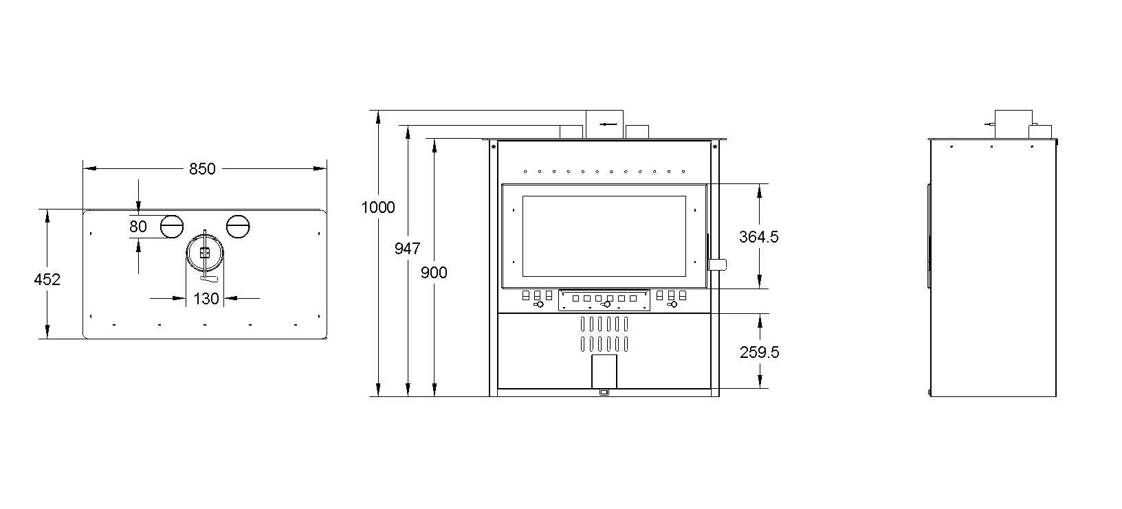 PINCHENG 19kw ducted air heating wood burning stove with ventilation