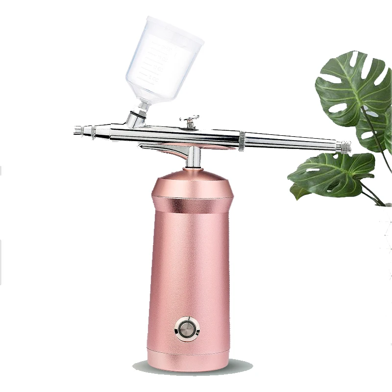 2020 New Popular Battery Operation Makeup Kit Compressor Mini Rechargeable Airbrush Gun Kit