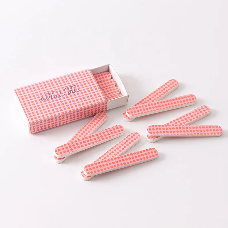 Hot selling portable disposable manicure tools mini nail file with matchbox