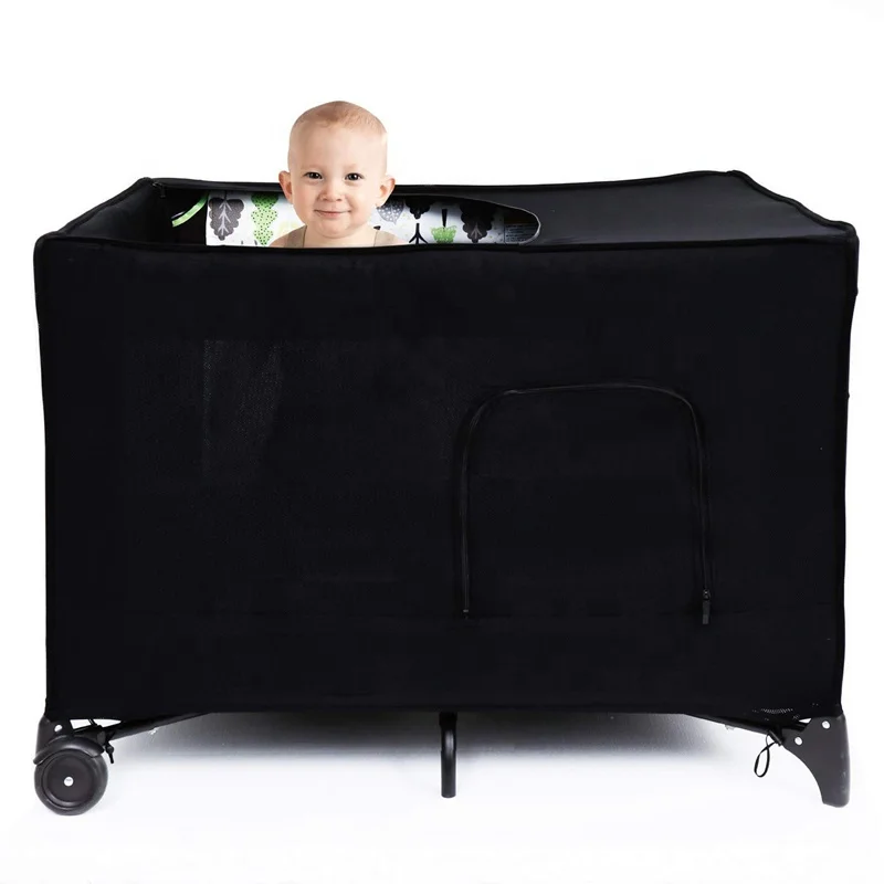  Customized Breathable elastic have stock Crib tent cover Mesh Baby Cover crib