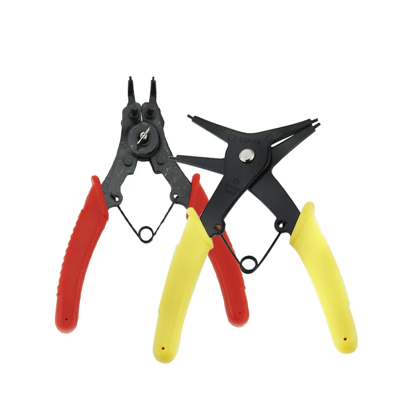 Multi-Functional Four-in-One Steel Snap Ring Pliers Disassembly Tool Plastic Internal External Use OEM Customizable Retaining