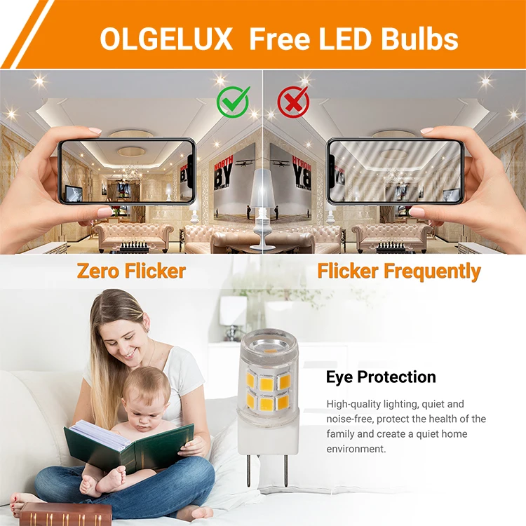 Hot Selling Strobo-free High Brightness GY6.35 2W 120V Led Bulb China Factory Ceramic+Pc Material Mini Corn