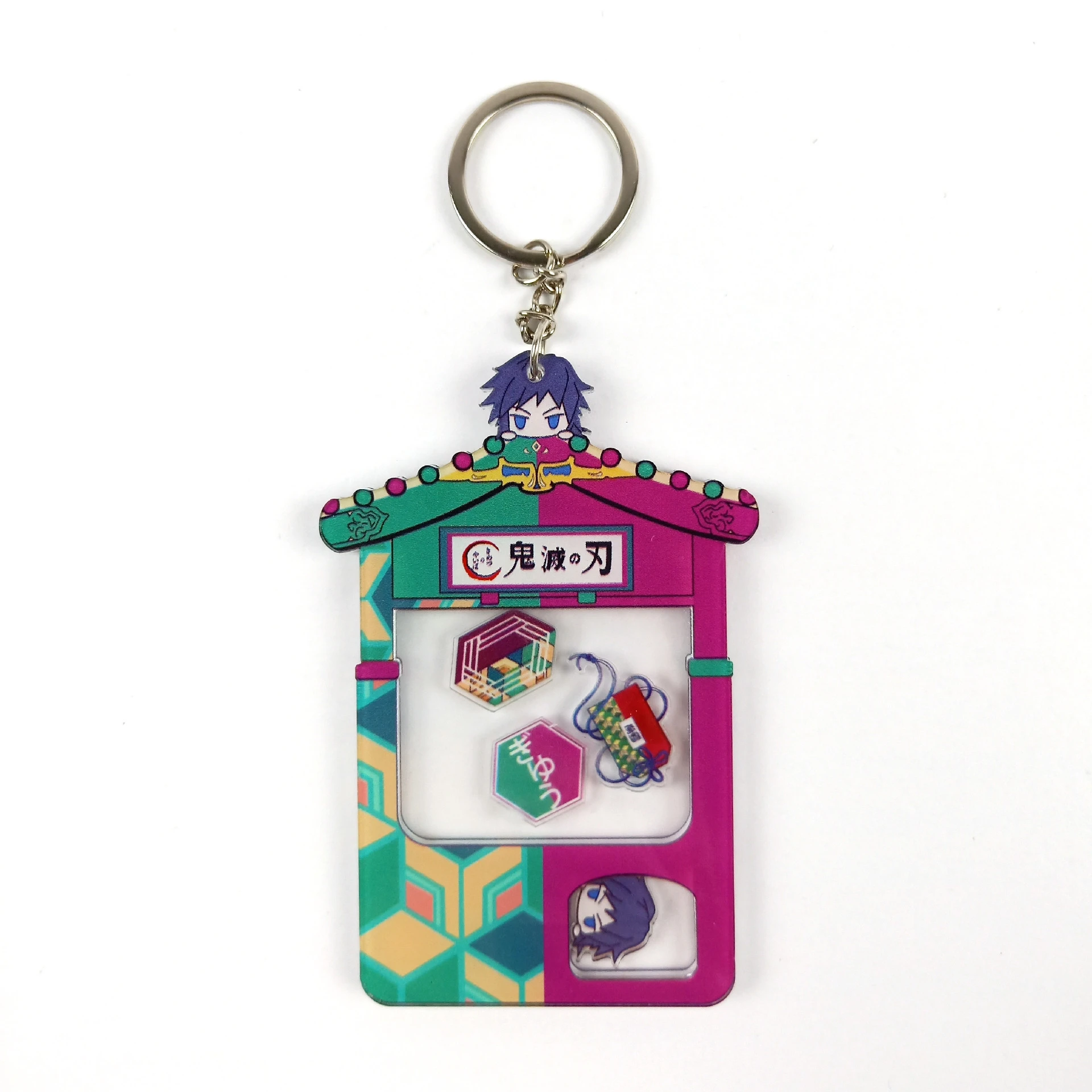 Customize Acrylic Keychain Resin Shaker Kpop Acrylic Charm With Inner Small Shaker Pendant
