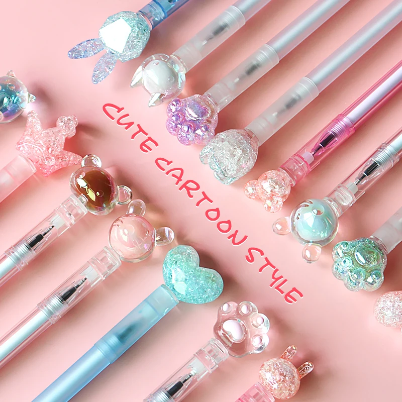 Оптовая продажа, симпатичная необычная ручка с подвеской в виде звезды для девочек, гелевые ручки для подписей для школьников, школьников, канцелярские принадлежности с индивидуальным логотипом для студентов