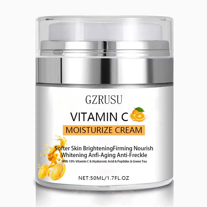 Private Label Vitamin C Cream Whitening Brightening Anti Spots Anti Oxidation Moisturizing High Quality Vitamin C Face Cream