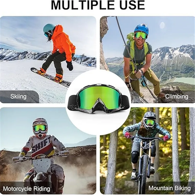 Motorcycle Goggles Dirt Bike Windproof ATV Goggles Dustproof Dirtbike Offroad Anti-Scratch Dirtbike Goggles