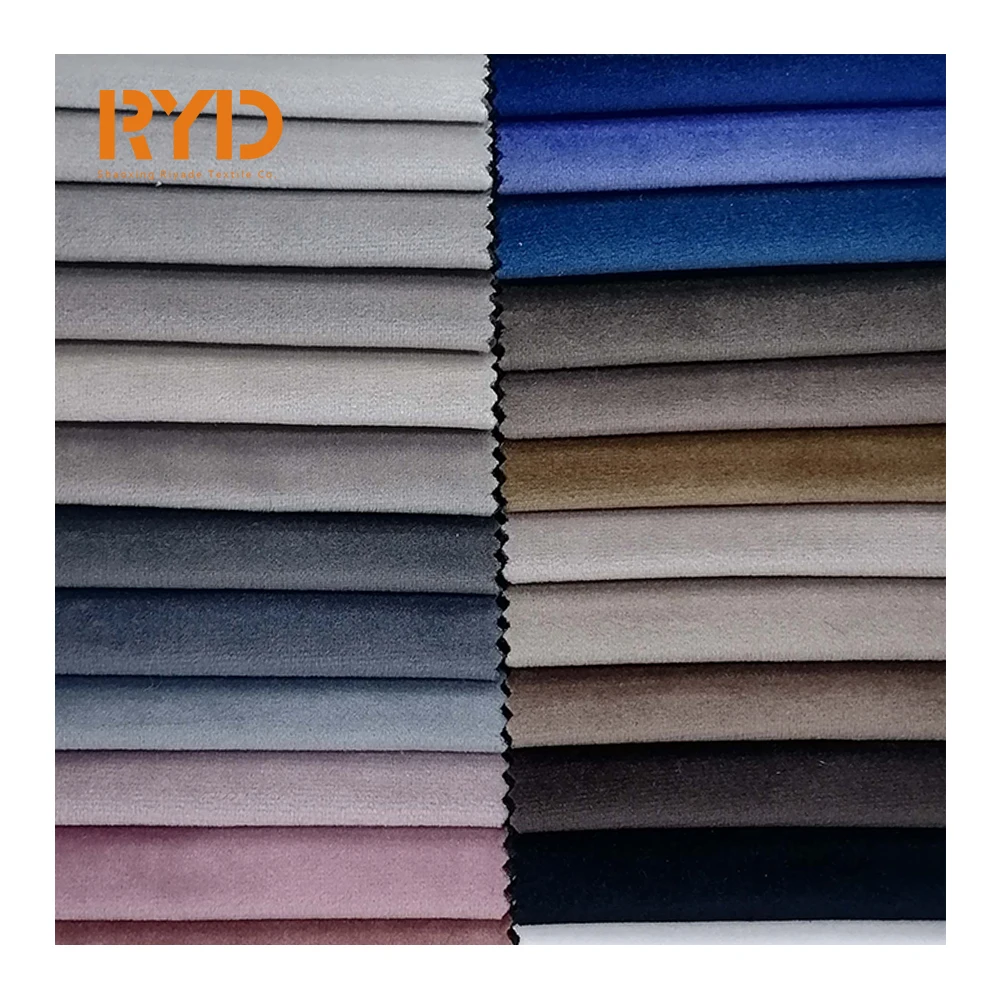 2022 Holland Velvet Dyeing in Stock Upholstery Fabrics for Sofas and Furniture