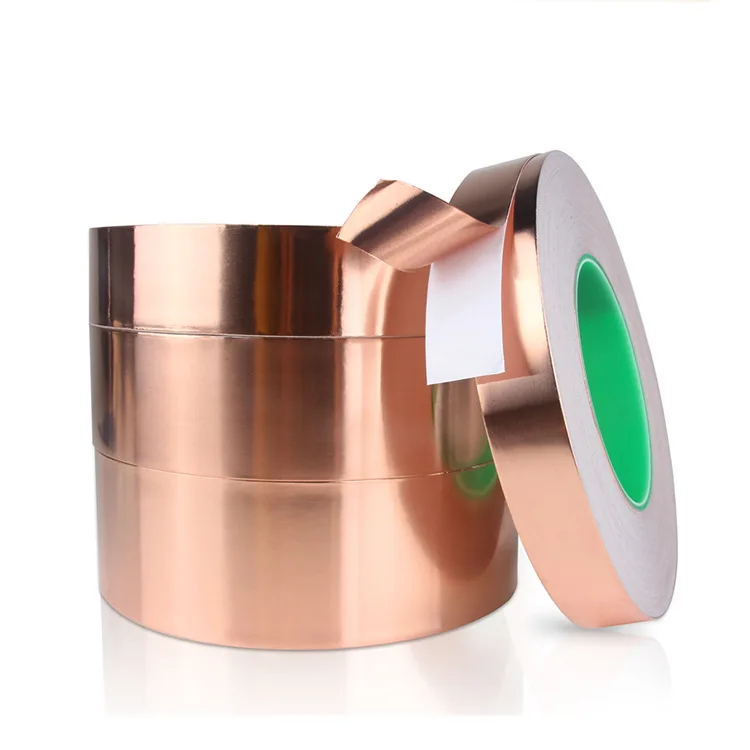 Double Side conductive copper foil tape 50m copper adhesive tapes EMI self adhesive copper foil tape