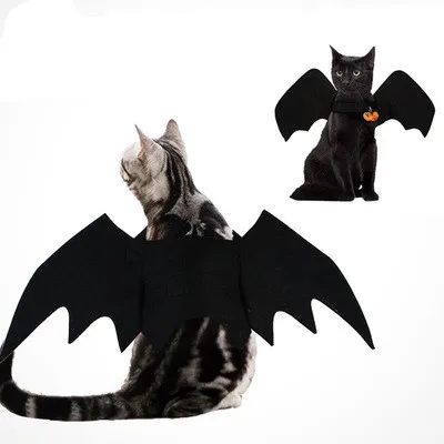 Factory wholesale cat clothes Halloween dog costumes pet clothes bat wings bells pet toys holiday funny