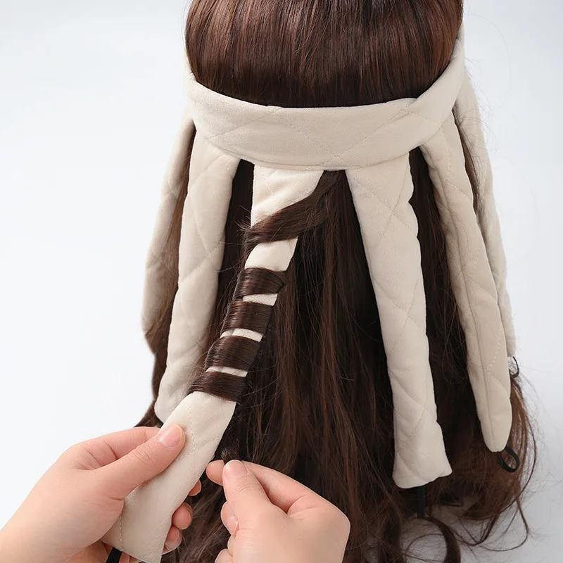 Microfiber Velvet 8 claw heatless hair curlers octopus curls no heat Portable Magic curls Headband Curling Rod Roller