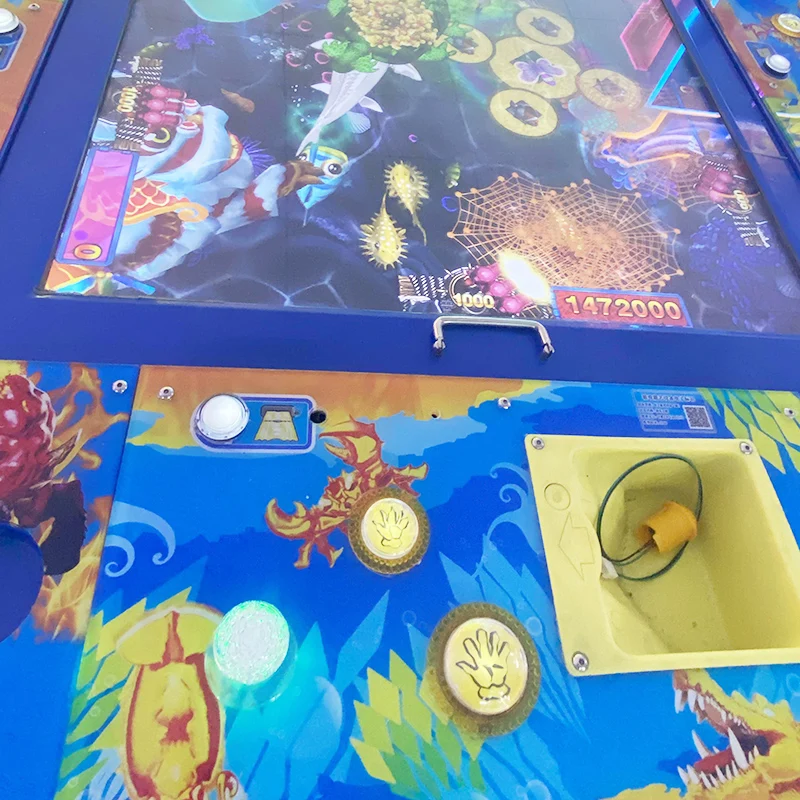 Playfun Indoor Sports Coin Operated 71 Inch Big Screen Duo Fishing Pro Redemption Lottery Ticket Game Machine for Amusement Park