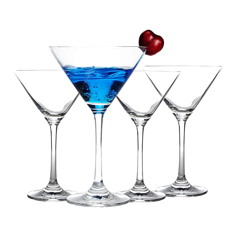Luxury Custom Hand Blown Lead-free Drinkware Cocktail Martini Margarita Glass for Bar Party Wedding Gift
