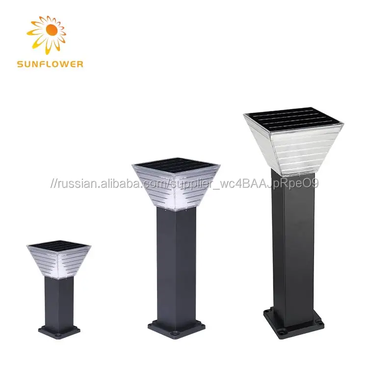 Классический современный уличный 15 Вт ip65 Ландшафтный декоративный садовый квадратный Солнечный светодиодный фонарь