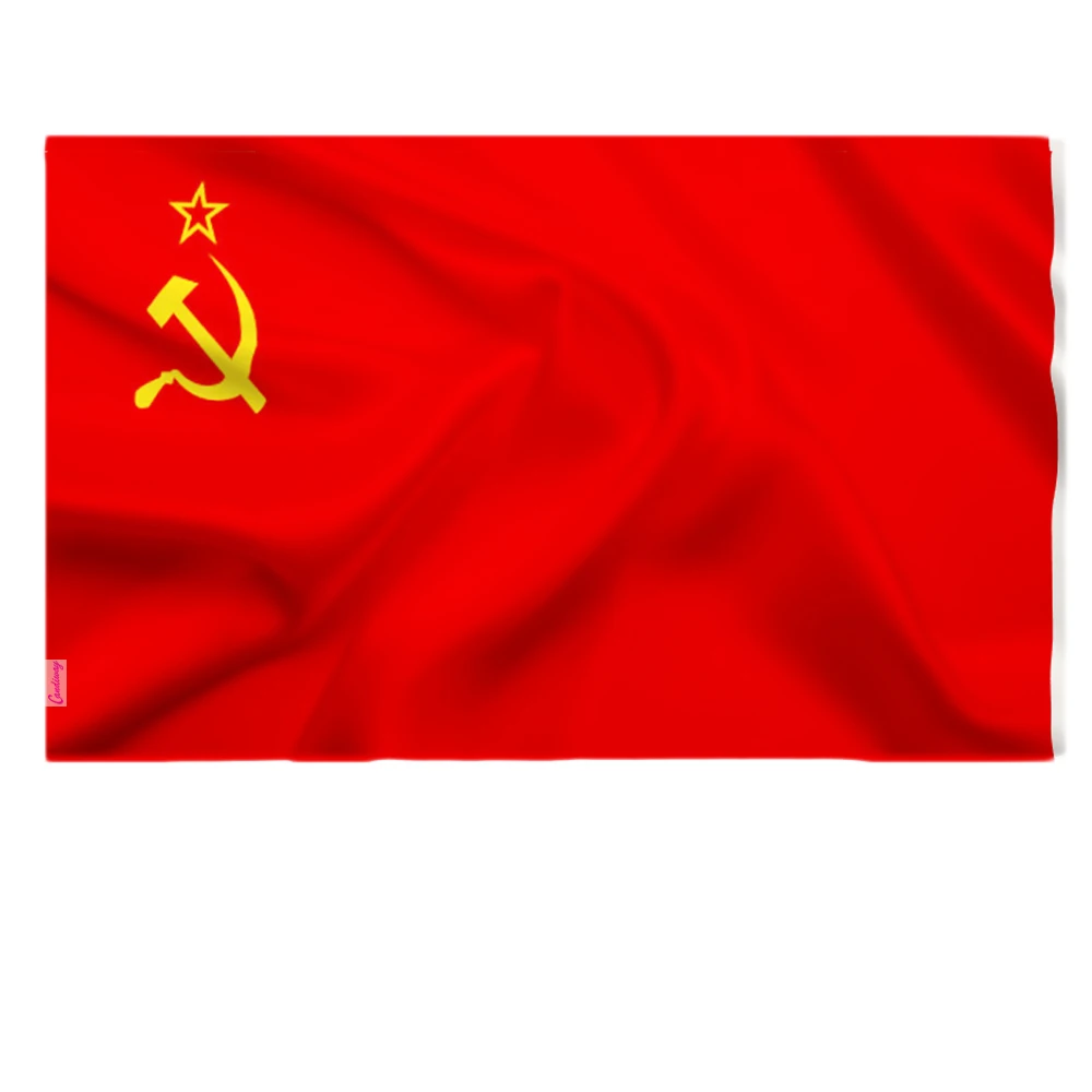 Red CCCP Flag 90x150mm Union of Soviet Socialist Republics 3x5 Feet Indoor/Outdoor USSR FLAG Country Russian Banner