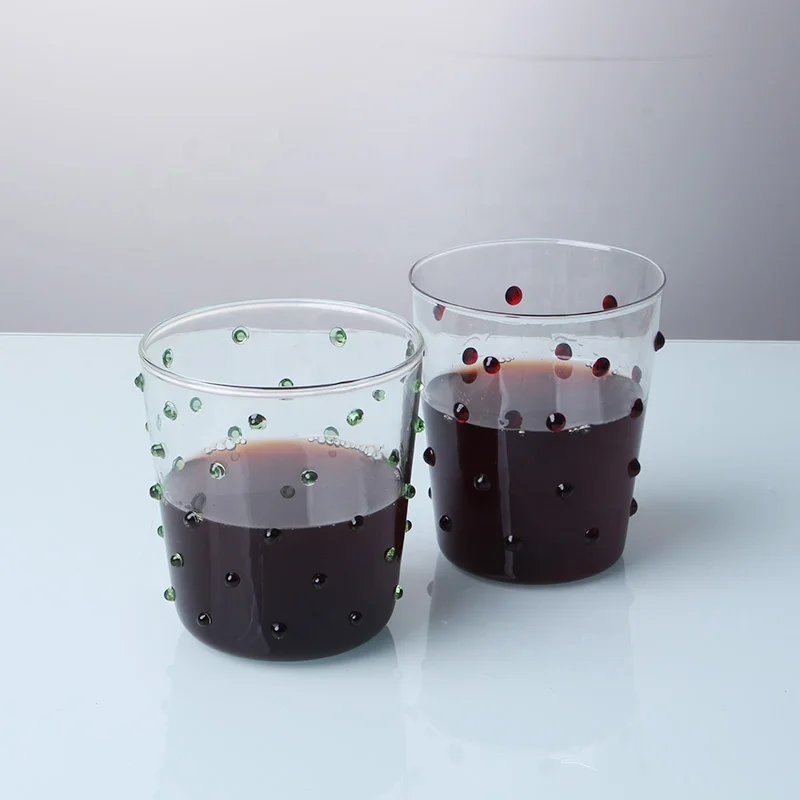 Party Glasses Handmade Sizes Customized Borosilicate colored Glass Tumbler For Drinking Juice Wine Water Cup