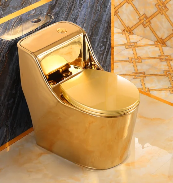Hot Selling Household Gold Plated Toilet with High-quality Water Pump and Silent Bathroom Ceramic