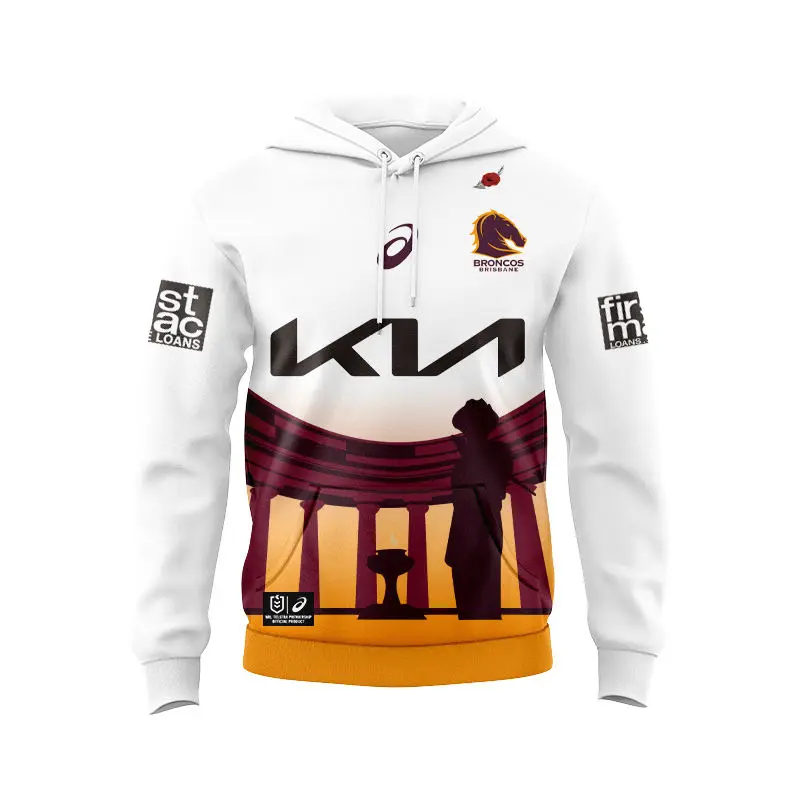 Full Printing Cronulla Sutherland Sharks Club Exercise Unfirom Tops Men Australia Nrl League Rugby Hoodies