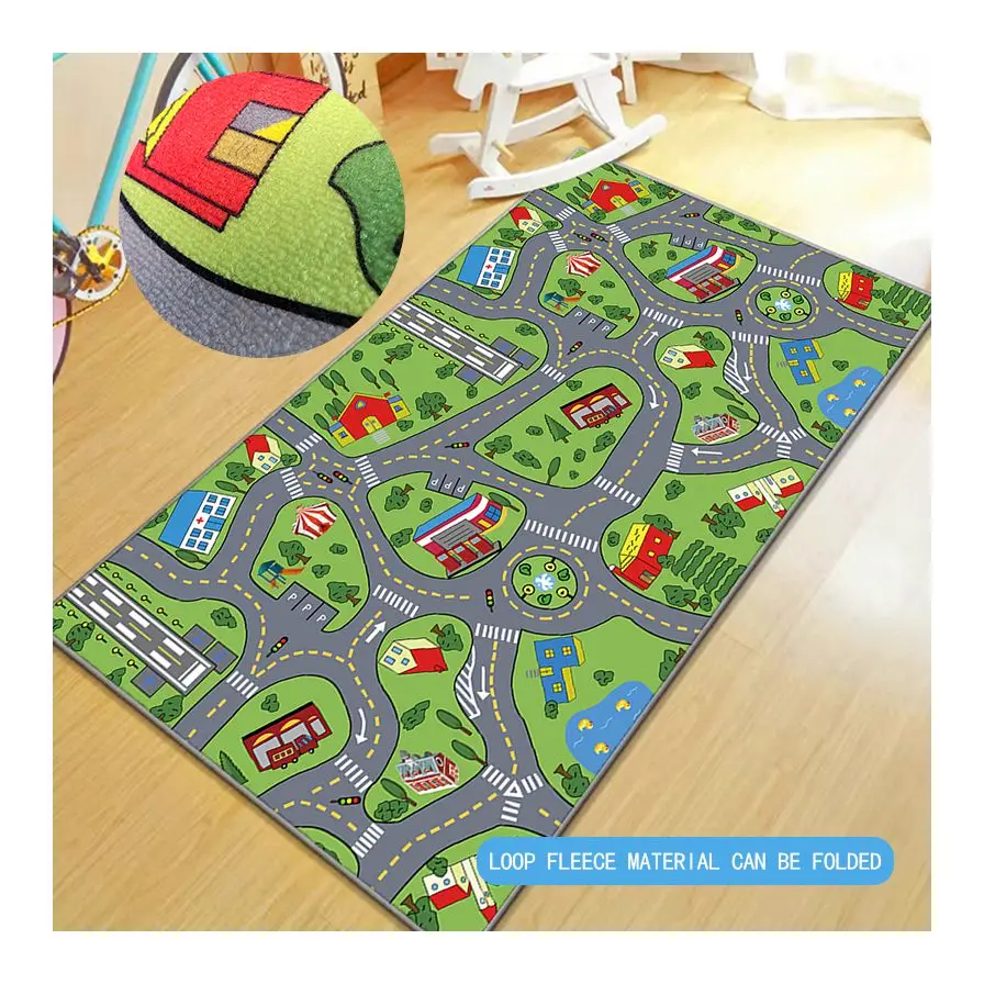 3d area rugs floor mat carpet kid rug Children Educational Road Traffic playmat city life rugs kids classrooms Loop pile carpet