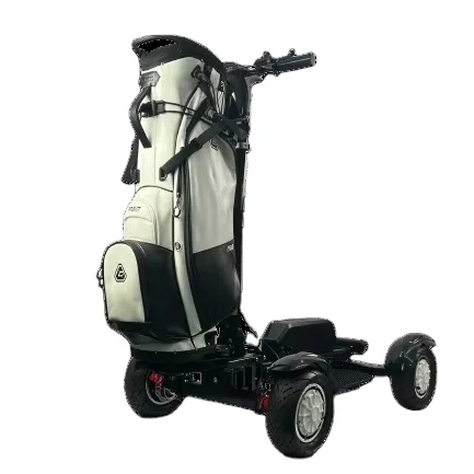 Easy Foldden Four Wheels Electric Push Golf Buggy 4 Wheel Golf Cart Scooter