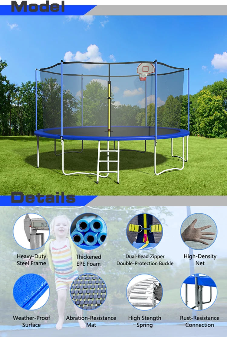 China Factory Large Sized Trampoline Wholesale For Children Home Trampoline Outdoor