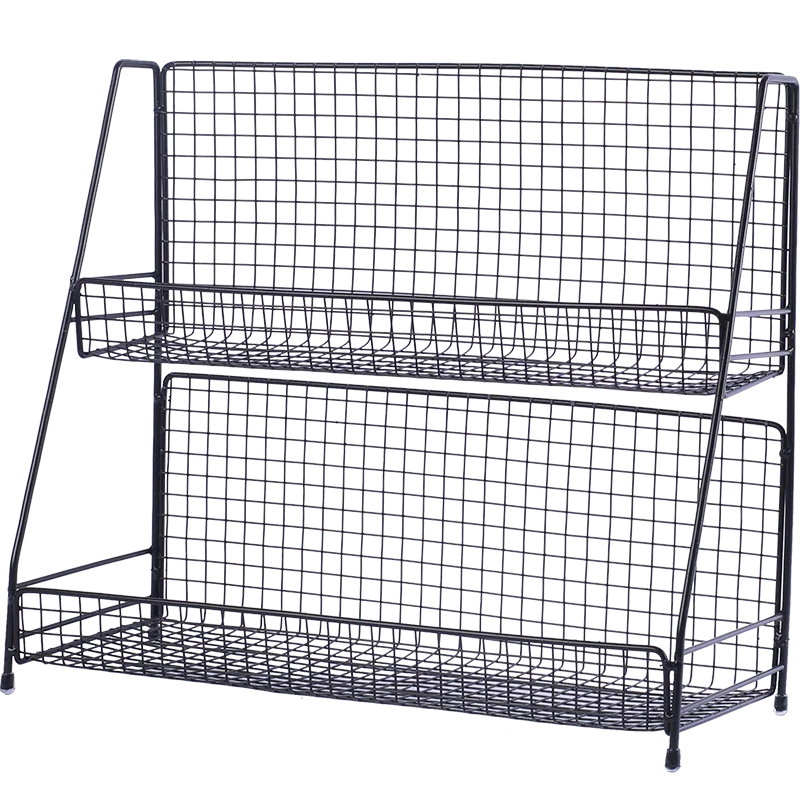 
new 2 Tier Wire Basket Bathroom Organizer Shelves Cosmetic Makeup office Organizer 