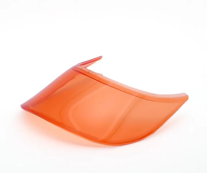 Baseball cap material custom plastic visor cap peak