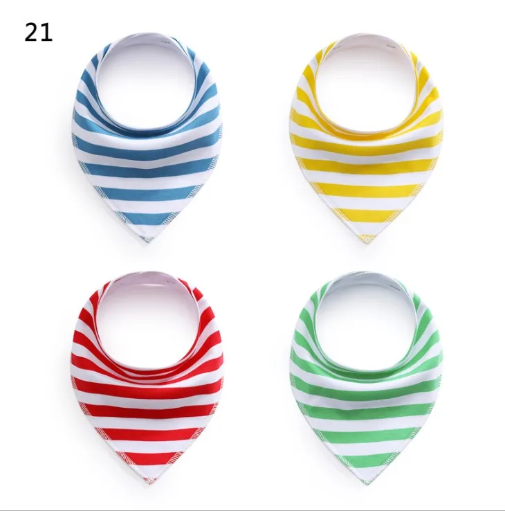 cotton organic plain teething custom unisex boho korean boy girl set  bandana drool baby bib