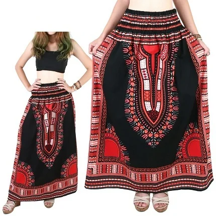 manufacturer of 100% cotton Wholesale African Traditional Fashion Dashiki Skirt for women Female Ladies