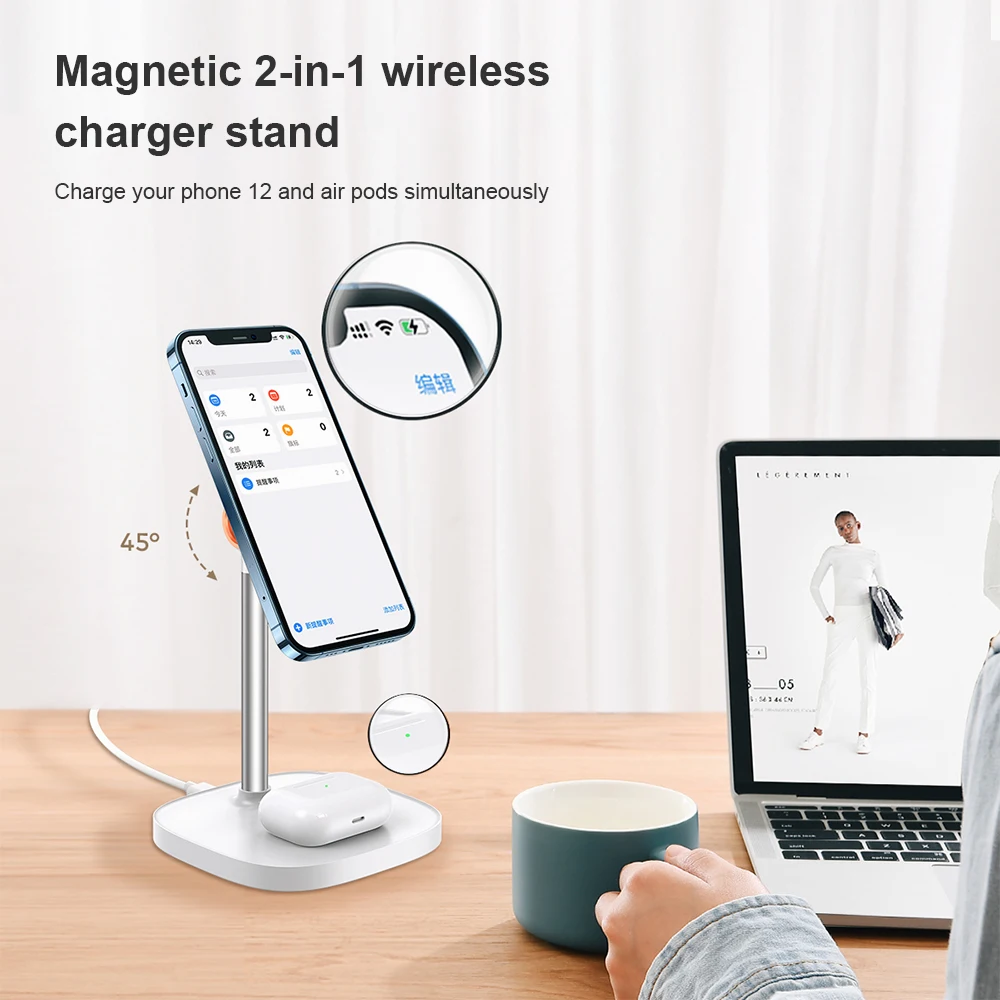 Magnetic Mobile Phone Holder Factory Wholesale 360 Adjustable Wireless Charger Phone Stand phone holder magnetic