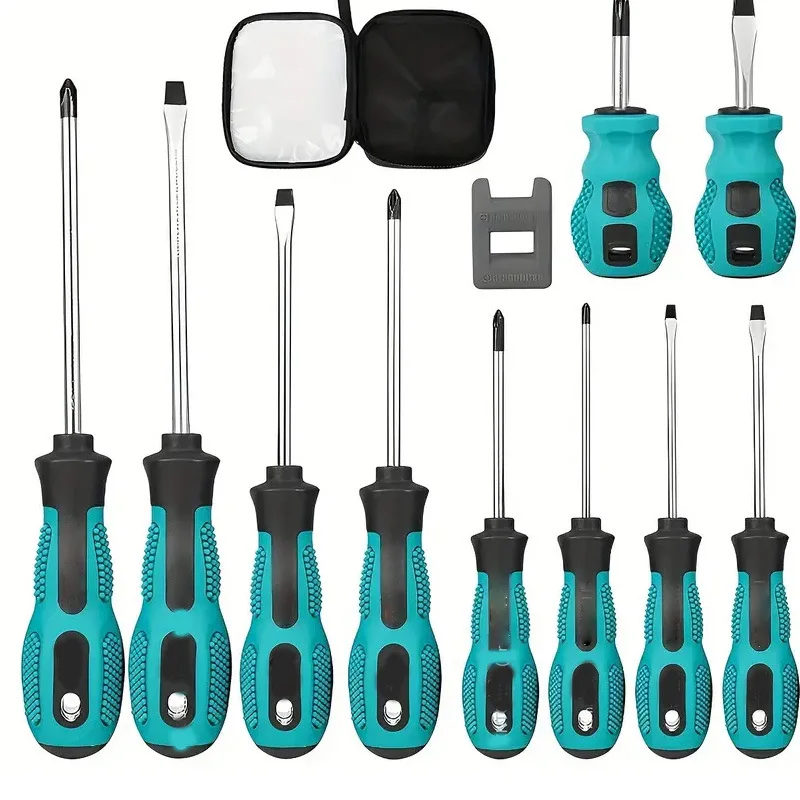 7-Piece Screwdriver Set Electric Power Source Phillips One Word Manufacturer Supply Steel and Plastic Handle Bit
