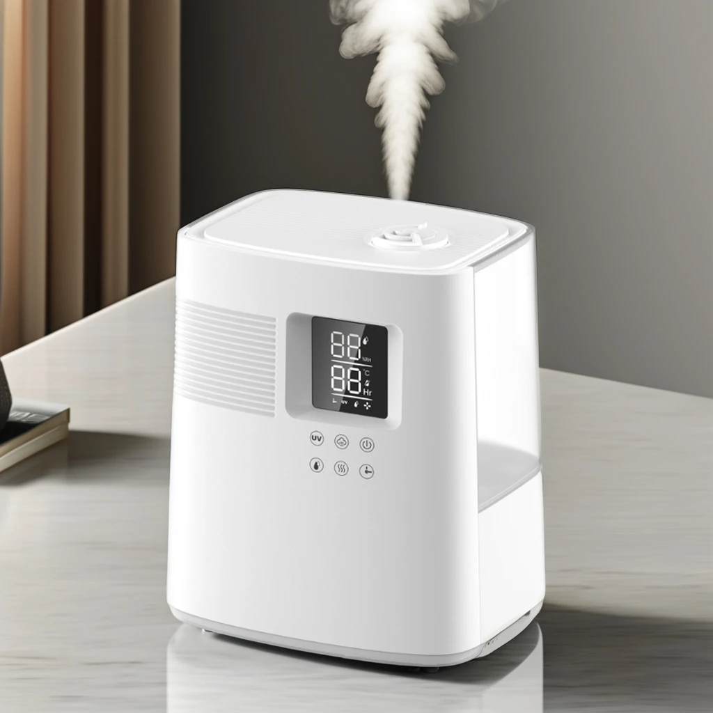 RUNAL OEM ODM New 6L Heat Hot Steam Wifi Digital Led Display Cold Warm Cool Mist Smart Ultrasonic Air Humidifier For Bedroom