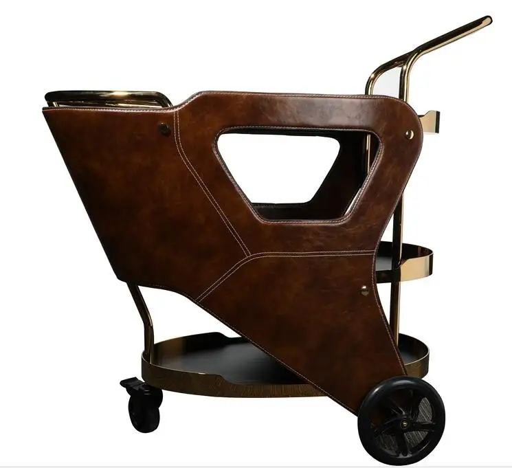 Hotel Restaurant Home Kitchen Trolley Luxury Retro 3 Tier Wine Beverage Food Tea Service Bar Cart