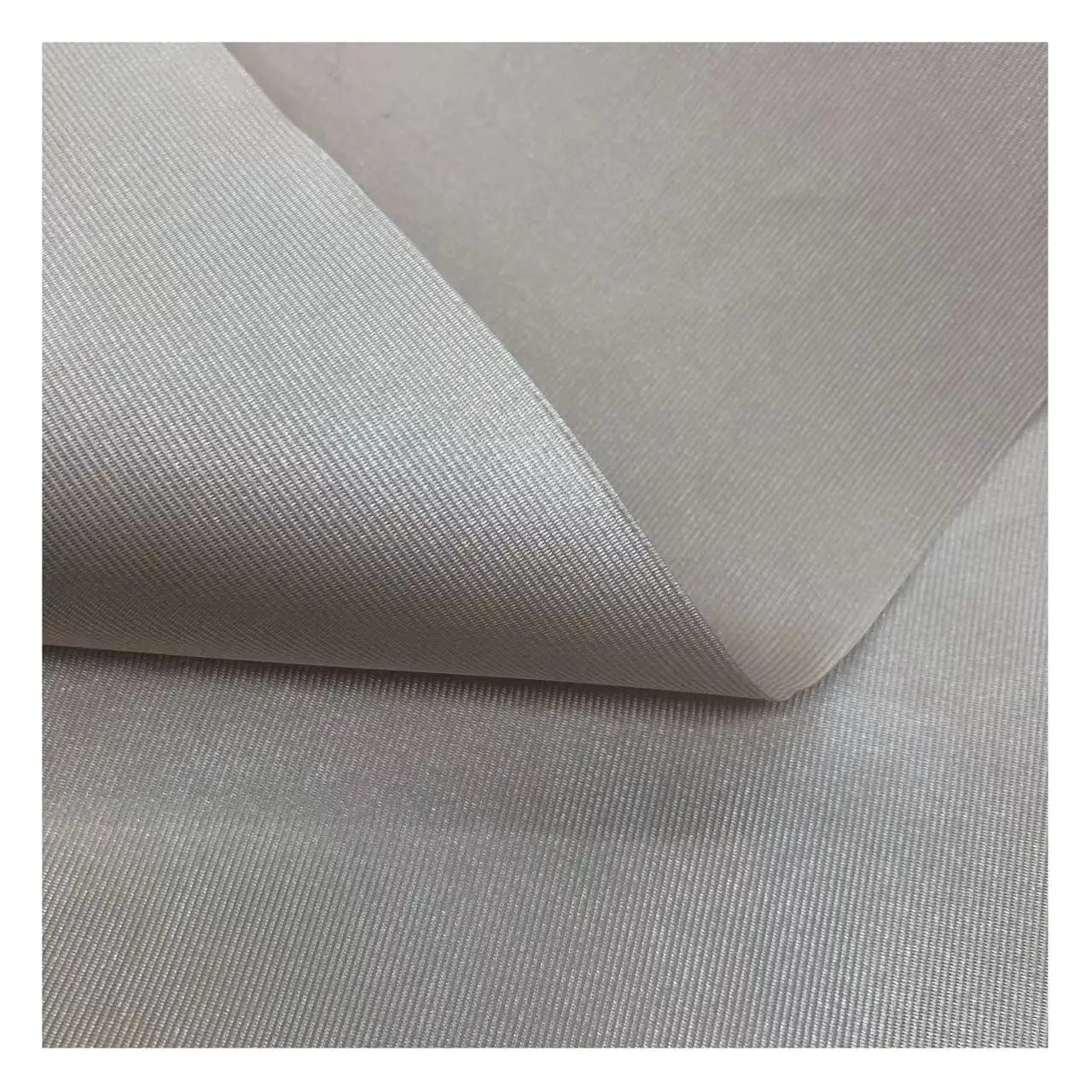100% Polyester PU Coated Semi Elastic Thin Shantung Oxford Fabric For Purse Lining