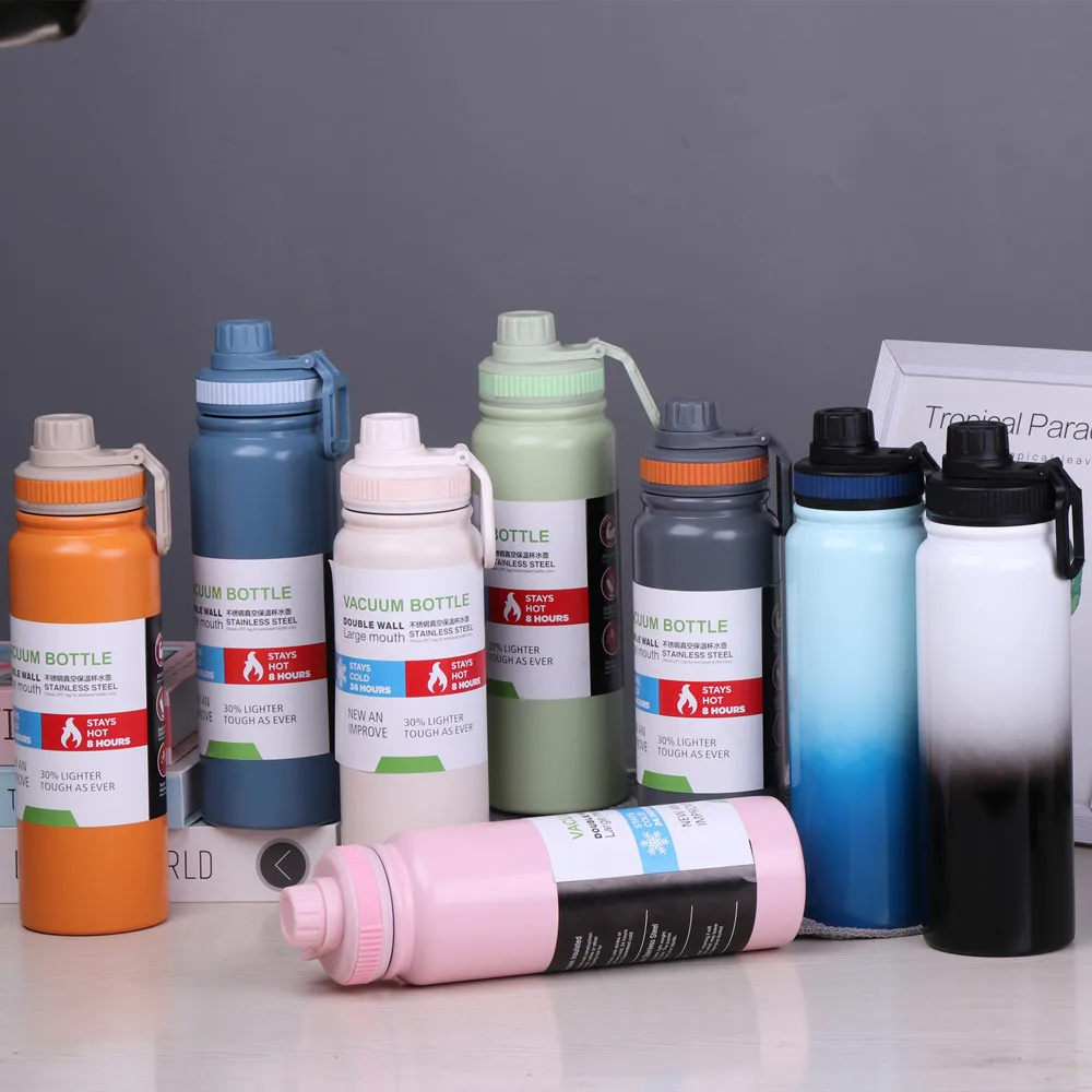 25oz Insulated Sports Bottle High quality 800ml double wall large mouth stainless steel vacuum water bottle Thermos Flask 750ml