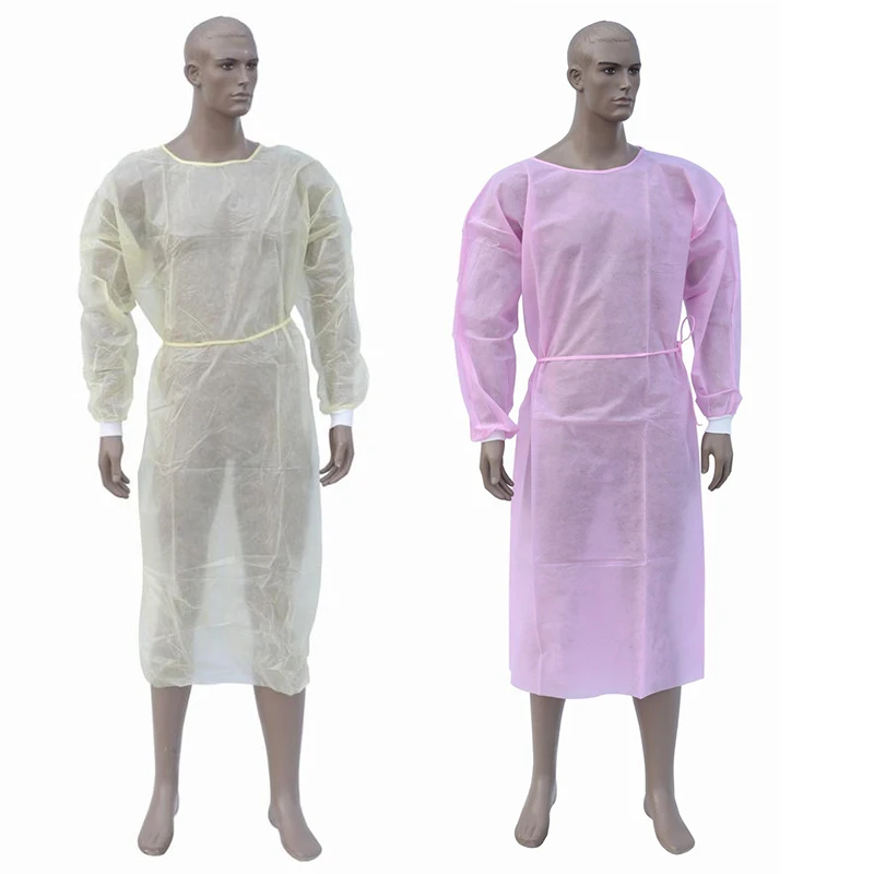  Disposable Hospital Non Woven Gowns Yellow Sms Level 2 Pp Medical Surgeon Isolation
