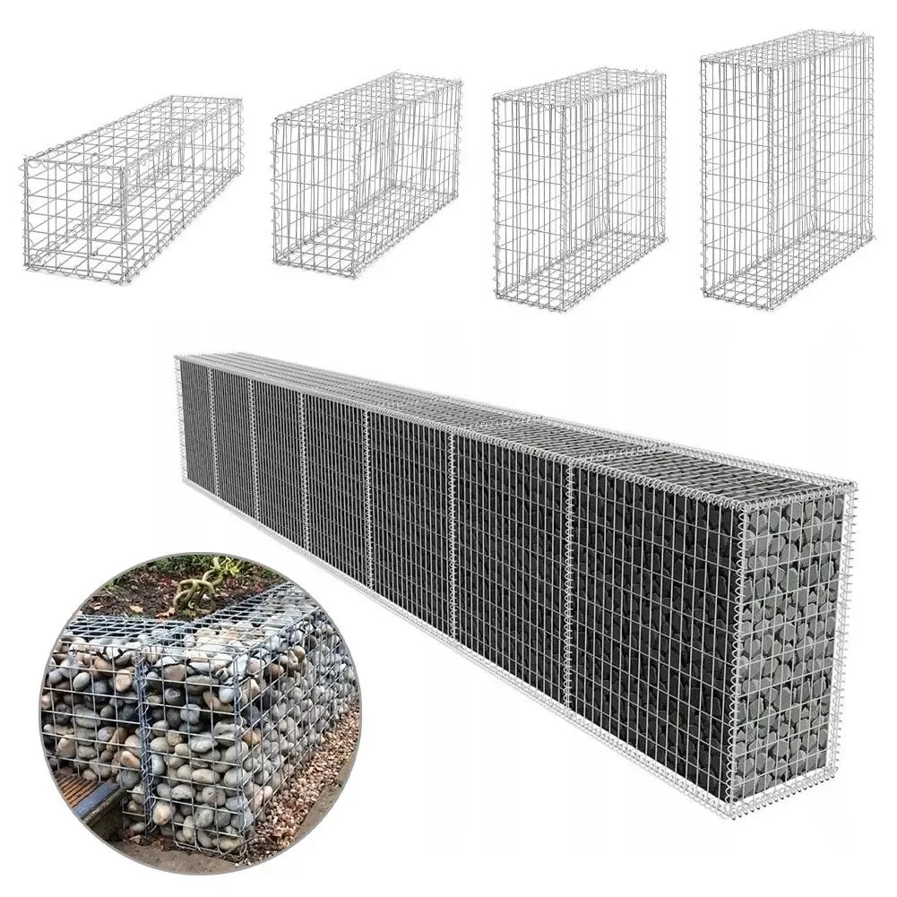 China Customized Mesh Cell Gabion Box Welded Galvanized Garden Fence Metal Galvanized Iron Wire Weaving Cages