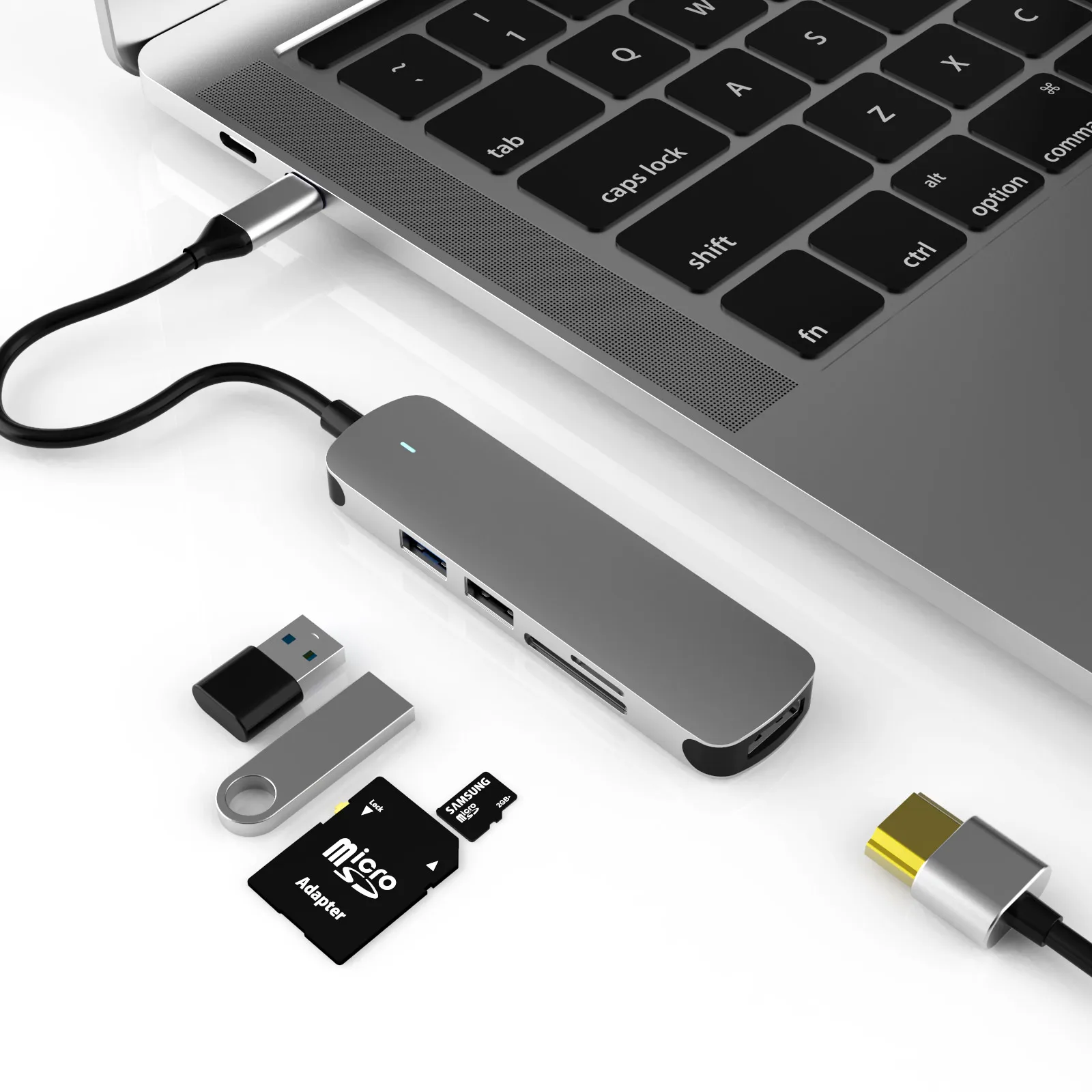  5 в 1 USB3.0 концентратор док-станция для ноутбука 4K HD SD/TF USB 3 0 Type-C порт C MacBook Pro поверхность iMac