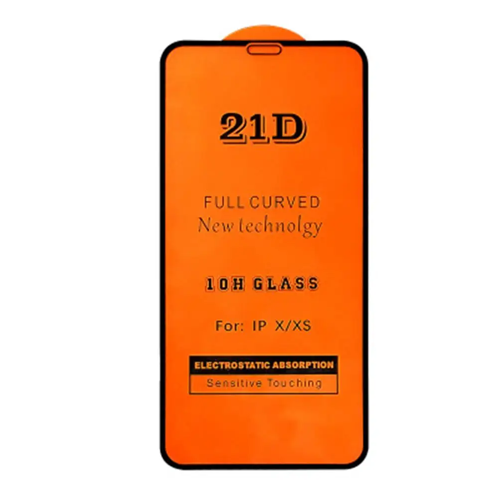 Hot sale full cover anti-fingerprint 21D tempered glass 10H film screen protector for iPhone 6G 7G 8G X XR
