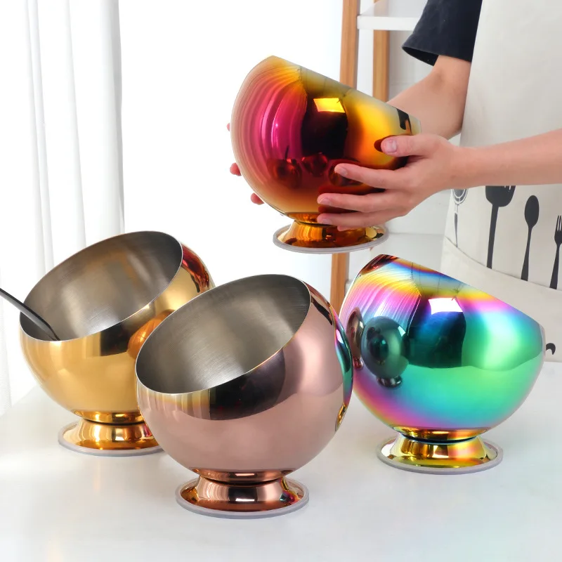 Commercial Kitchen Accessories Stainless Steel Seasoning Container Gold Storage Bowl Party Tray Bowls Spice Tools Oil Bottle Box