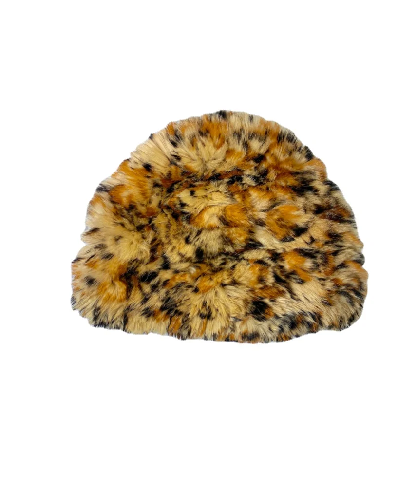 IC-KHR FUR WINTER custom animal faux fur cap winter hat fashion warm wool hat