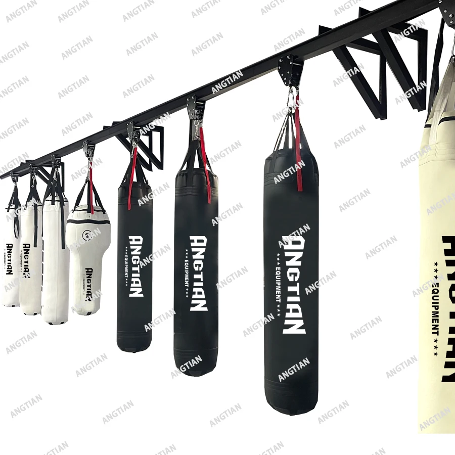 ANGTIAN Professional Heavy Bag Stand/ boxing bags steel rail rack for ground ceiling wall made in china